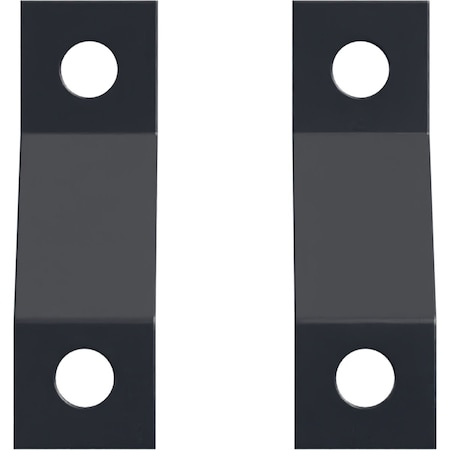 Ekena Millwork Premium Z-Brackets for Barn Door Track (set of 2), Dark Gray GB6001TZDG